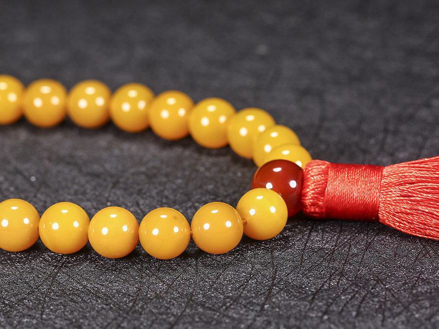 免保【滚滚来财】精品收藏天然黄玛瑙项链267.5克