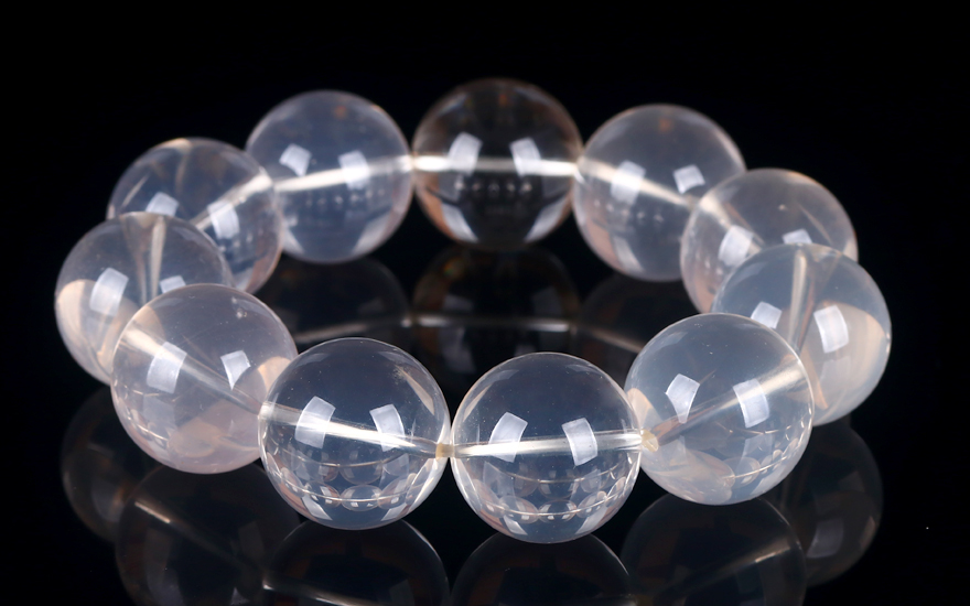148克 21mm 玻璃体5a级特色水晶单圈手串