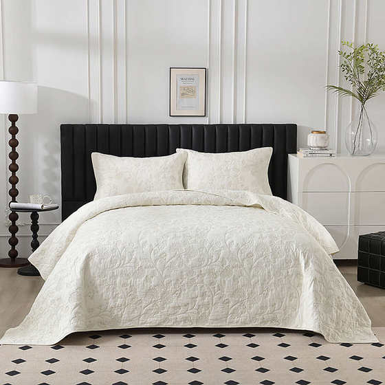 INS retro heavy industrial pastoral embroidery bed cover pure cotton embroidered thick cotton bed sheets all cotton sewing is three -piece set INS retro heavy industrial pastoral embroidery bed cover pure cotton embroidered thick cotton bed sheets all cotton sewing is three -piece set