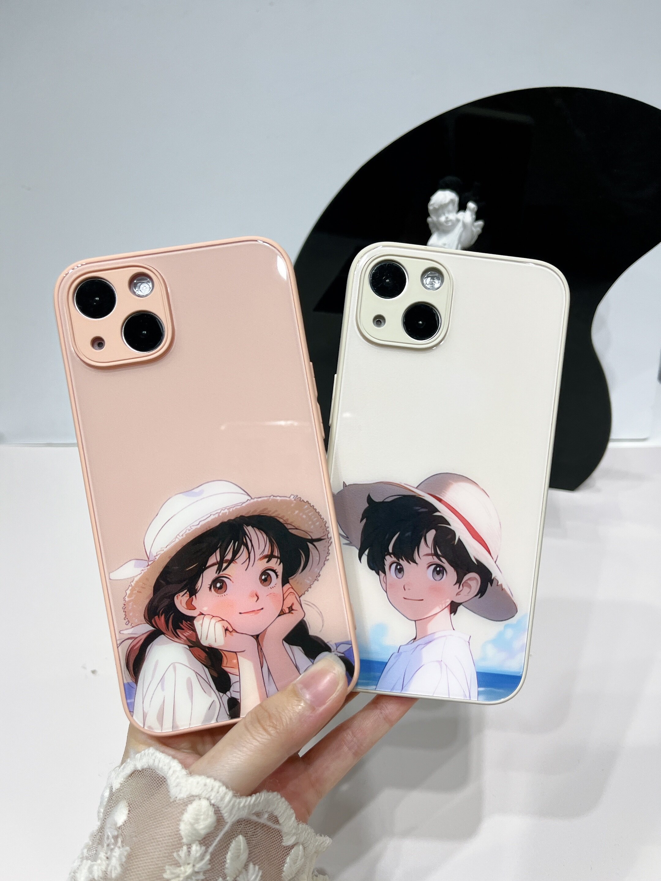 海边情侣手机壳适用华为nova12ultra韩系mate60pro简约pura70ins风p60