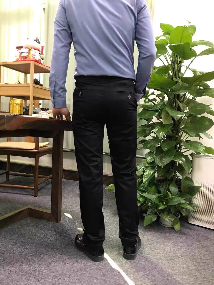 金盾商务西装裤男士休闲西裤正装早春修身直筒弹力中年爸爸裤子男