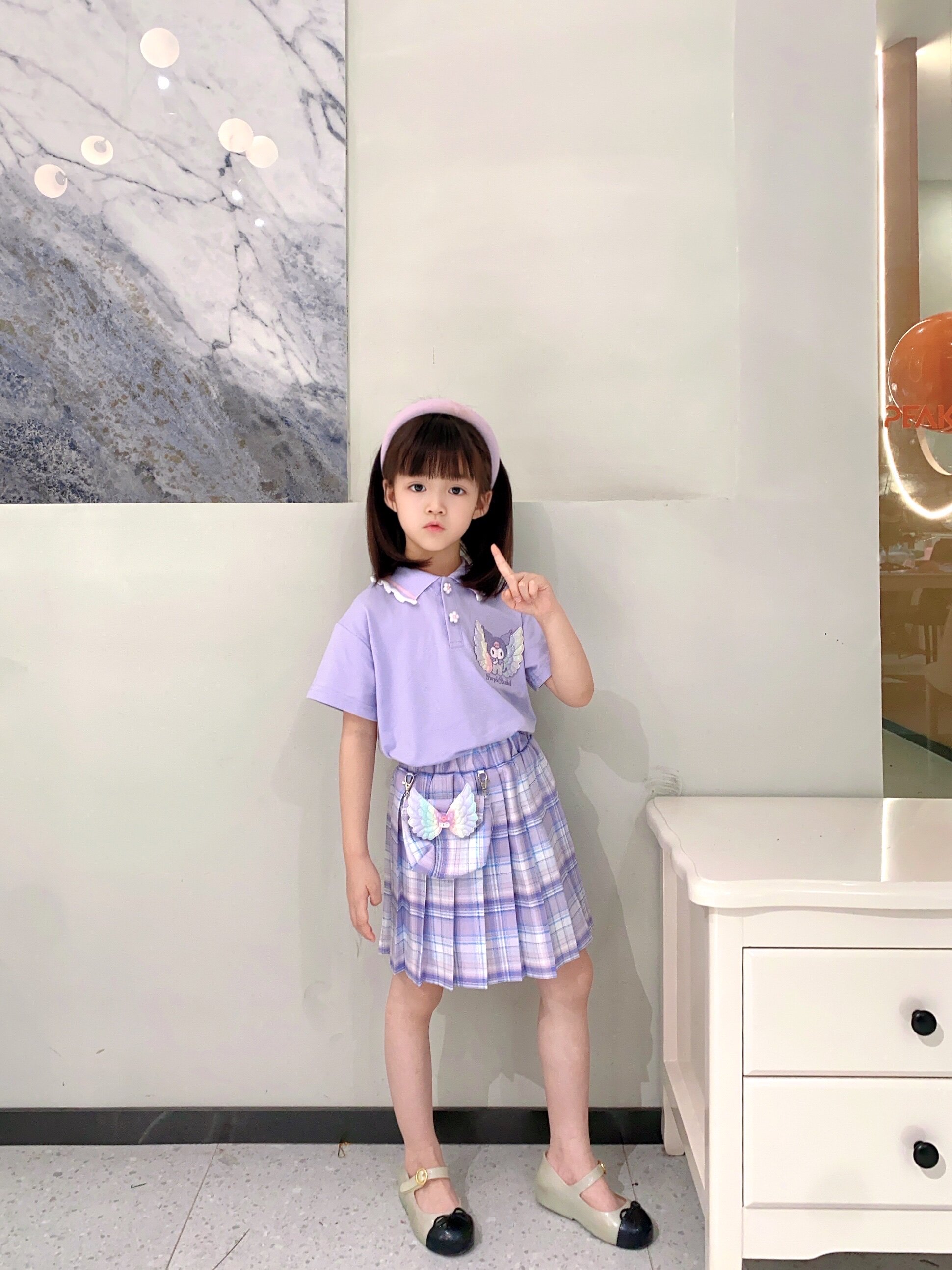 jk制服套装女童夏装儿童夏季库洛米学院风套裙小学生gk洋气百褶裙