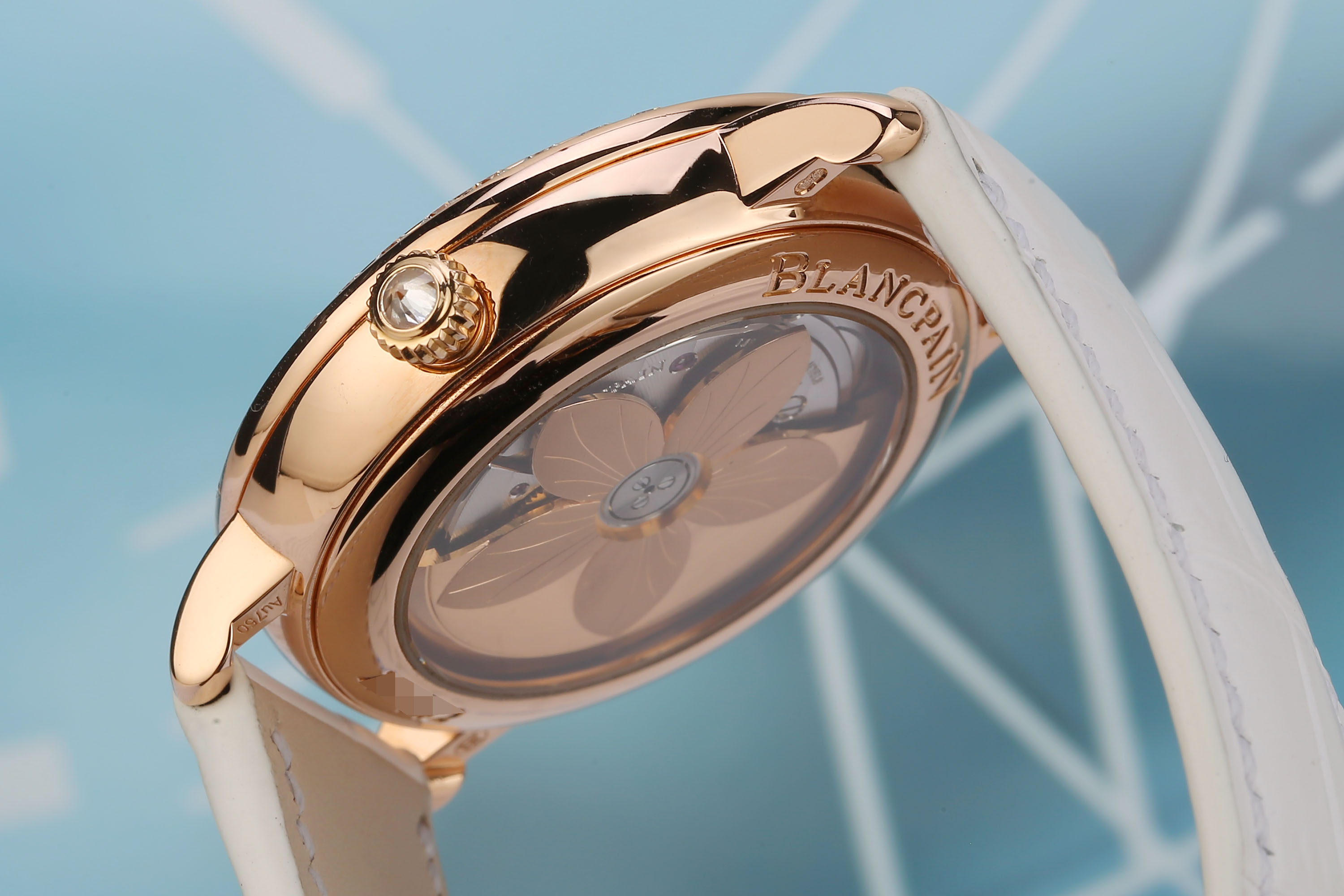 捡漏款[9.8新]宝珀女装系列原镶钻自动机械女士手表3653-2954-58b