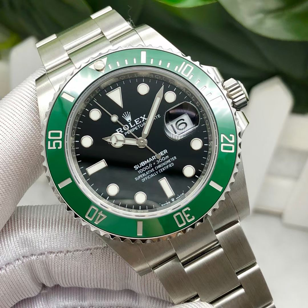 【99新未使用】劳力士手表男潜航者系列新款绿水鬼机械表126610