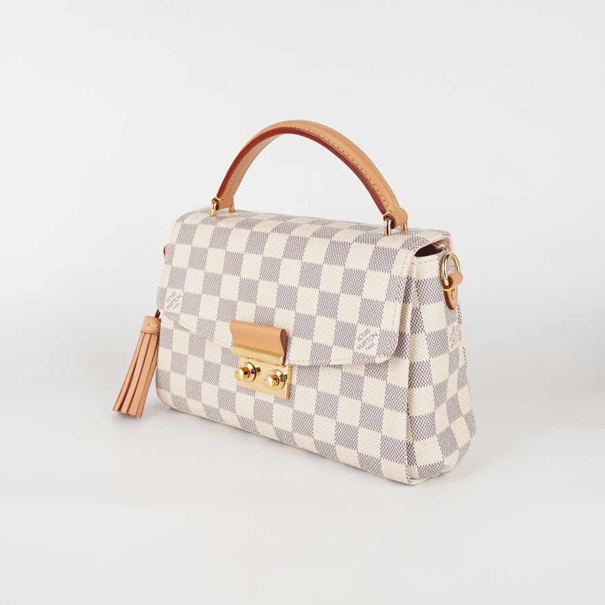 [9.9新]路易威登lv女士白棋盘croisette单肩邮差包ky009公价13800