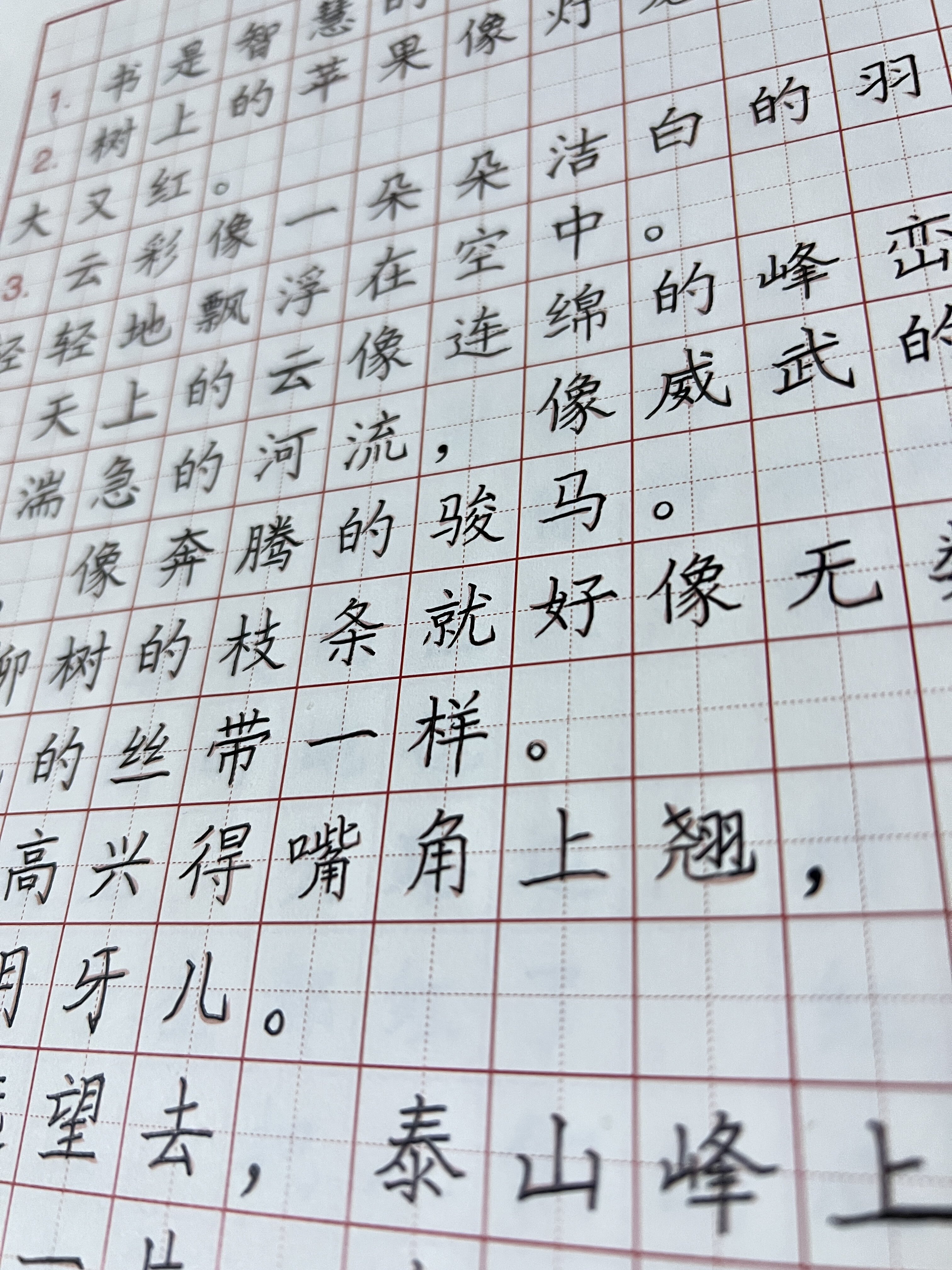 优美句子积累小学生专用硬笔书法练字本语文比喻拟人排比句大全作文
