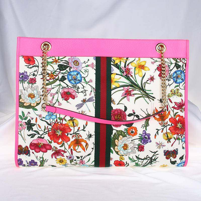 [9.8新]古驰/gucci单肩包女包帆布包拼皮rajah系列公价18500