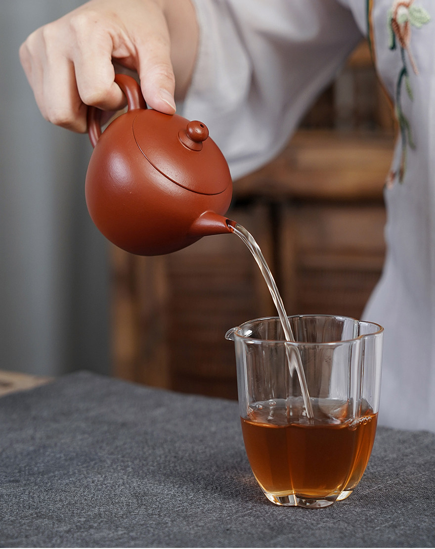 7天无理由古法炼制原矿紫砂泡茶利器红泥老缶壶仿古石瓢紫砂壶