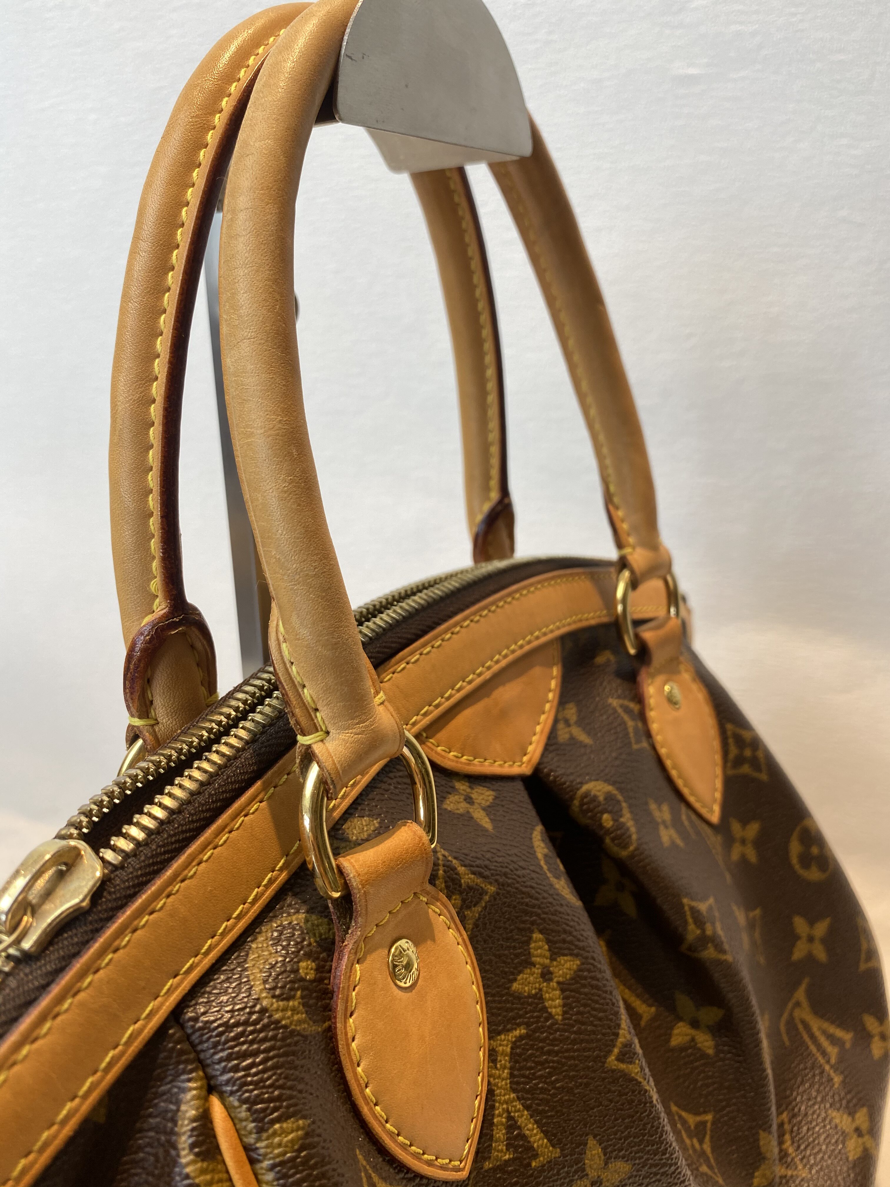 【1元起拍 无保留价】[9.5新]lv/路易威登  老花小号饺子手提包