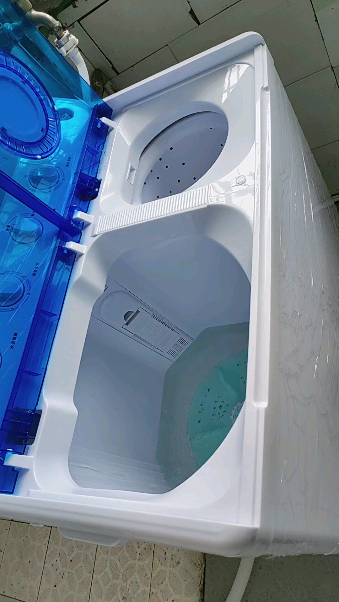 大容量半自动双桶洗衣机20/30/50kg家用不锈钢双缸桶宾馆民宿用