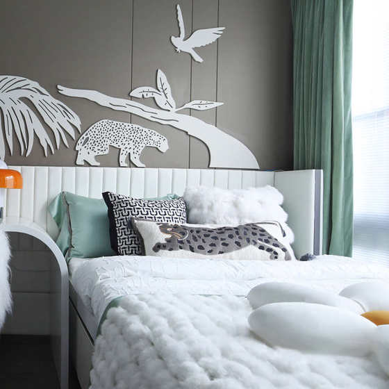 Cloth-in-fabric children's room bedding sample room soft furnishing cotton linen embroidered pillow set green girl's room 10 pieces set
Cloth-in-fabric children's room bedding sample room soft furnishing cotton linen embroidered pillow set green girl's room 10 pieces set
