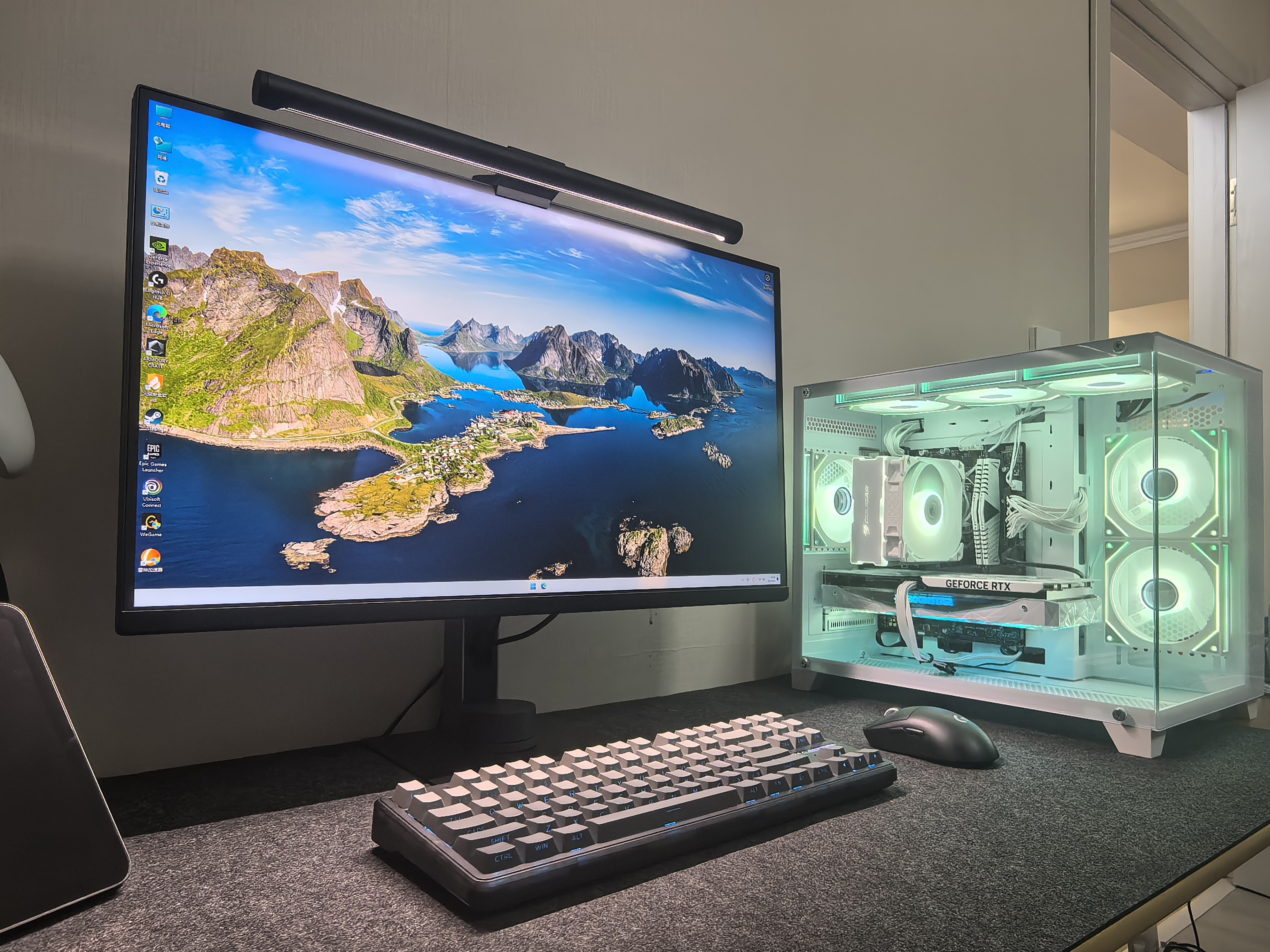 2w diy电脑白色海景房4060ti 4070 rtx5080电脑整机