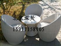 Rattan chairs combination Birds Nest chairs rattan chairs courtyard villa furniture outdoor tables and chairs balcony with table and chairs