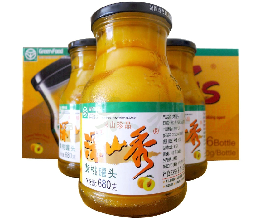罐头 深山秀黄桃罐头 无香精色素甜味剂罐头 黄桃罐头