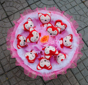 福州同城鲜花速递台江鼓楼 大学城 11只阿狸卡