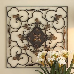 清仓壁饰挂饰挂件隔断玄关屏风中式花铁艺壁挂雕花板现代田园镂空