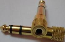Golden Audio Connector 6 5mm Rotate 3 5mm Mother 6 5mm 3 5mm M F