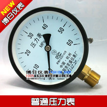 Y100 pressure gauge oil pressure gauge pressure gauge high pressure gauge Y-100 common pressure gauge 60MPA Fuyang Hongsheng meter