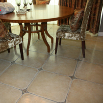 Super multi-color rounded corner antique brick Floor tile Mediterranean European style Living room Dining room Bedroom with