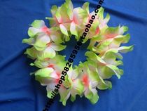 Head ring Hawaiian wreath elastic adjustment hula performance props full color green