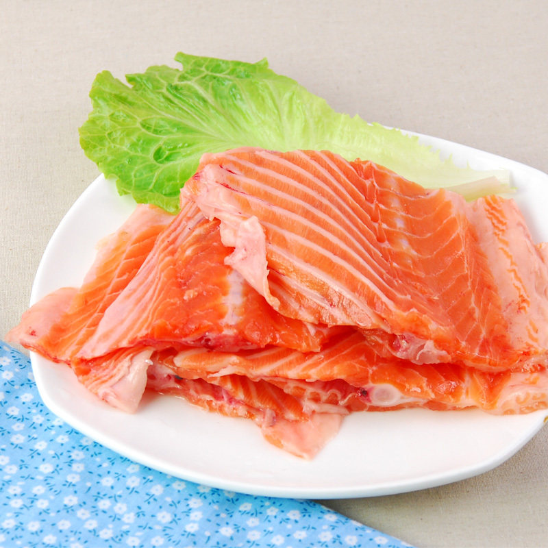 【宅鲜配】新鲜三文鱼骨500g 边角料 整条 每id限购3份