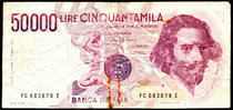 The Italian banknote RMB50000  1 old one of the old