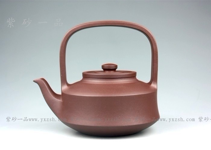 宜兴【紫砂一品】 正品紫砂壶 周国洪全手工提壁壶