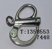 304 stainless steel stationary spring shackle chain connection ring shackle 52mm (physical figure)