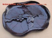 A special price classical melon fruit pan red wood hand-carved grape-shaped melon and fruit tray physical photo-free