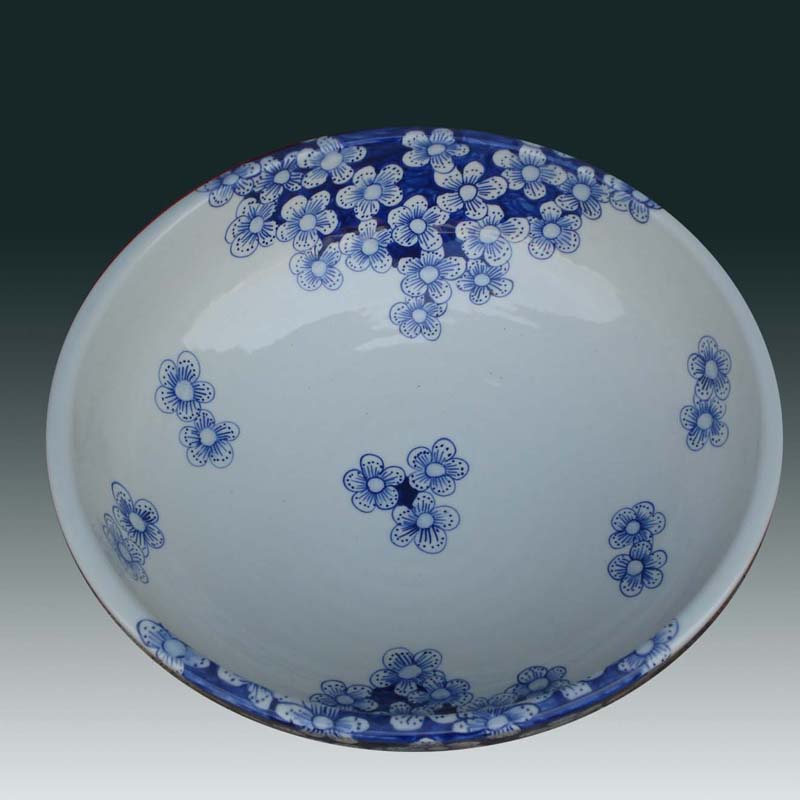 Water shallow blue and white porcelain of jingdezhen blue and white porcelain bowl fish furnishing articles the tortoise bowl of blue and white porcelain bowl