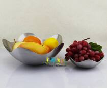Eurostyle fashion bar restaurant Snack Tray Candy-shaped Lotus Shaped Stainless Steel Fruit Tray Size