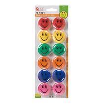 Strong and strong FQ3012A smile whiteboard Magnetic Smiley Face Magnetic Grain Diameter 30MM 12 grain row 6 Thunder