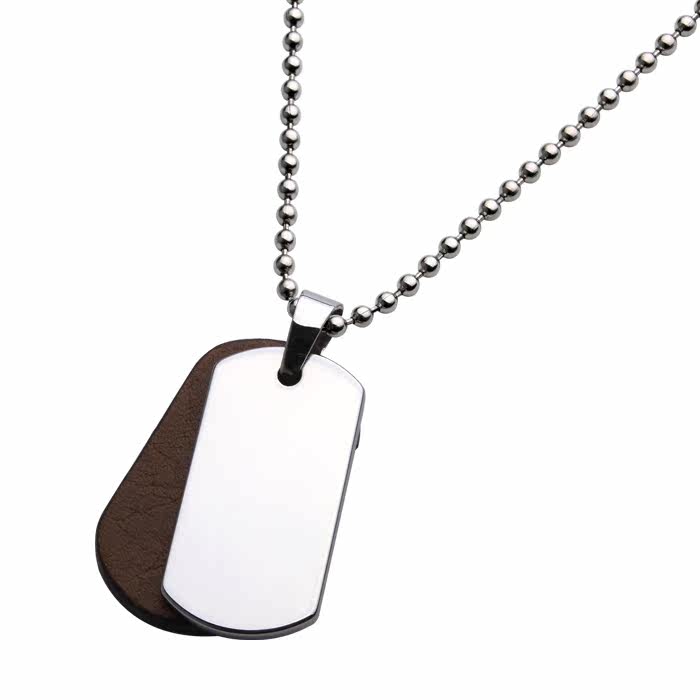 钨金军士牌吊坠/项链/挂坠 可个性刻字 欧美男士饰品大兵牌 包邮_7折