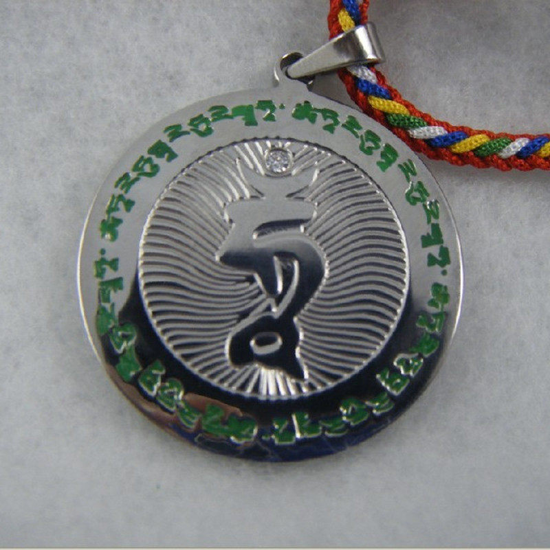 台湾秉泰绿度母吽字咒吊坠/挂件 绿度母心咒链坠/佛牌