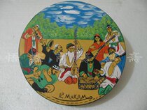 Tambourine Xinjiang cowhide drum drum Ethnic drum 25cm Uighur dance performance Tambourine percussion instrument Muqam