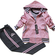 A loss of 2015 big childrens womens autumn casual three-piece cotton childrens clothing 10-16 years old back