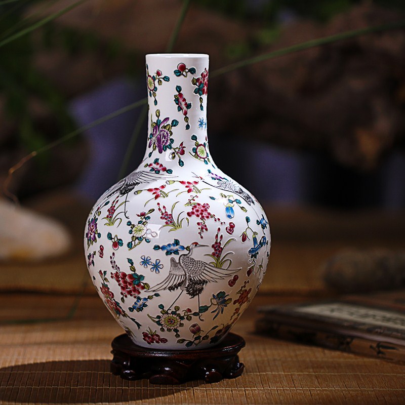 Jingdezhen ceramics vase decoration luminous porcelain crafts home outfit set modern fashion design