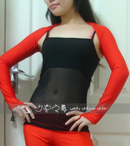 Belly Leather Dance Classic Style practice clothes mesh yarn harness shoulder coat tight fit and tailor-made for optional color