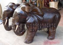 Vietnam mahogany handicraft mahogany lucky elephant chicken wing elephant lucky fortune wood carving auspicious image