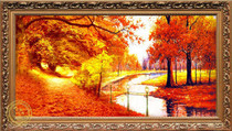 Superclear color cross embroidered redrawing drawing source file autumn reverie