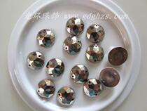 DIY round silver drill Round multi-angle surface 10mm gun color 12mm silver nickel color hand-sewn water-plated drill