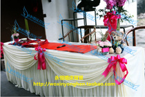 Wedding decoration props Wedding decoration Live curtain stage background gauze curtain ceremonial table around the promotion