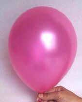 Domestic 30cm diameter 6 No. 10 round pearlescent balloon pink wedding balloon