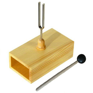 音叉hz 512 赫兹 教学音叉 木质音箱 带橡皮锤 物理 声学 器材