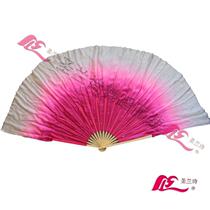 Saint Lanshi snow plum silk rose red double-sided dance fan square dance extended two-person turn Yangko dance fan