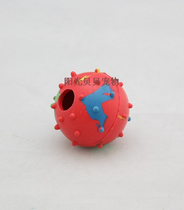 Small dog training toy ball full rubber non-toxic high elasticity high bite resistance hollow hard rubber ball