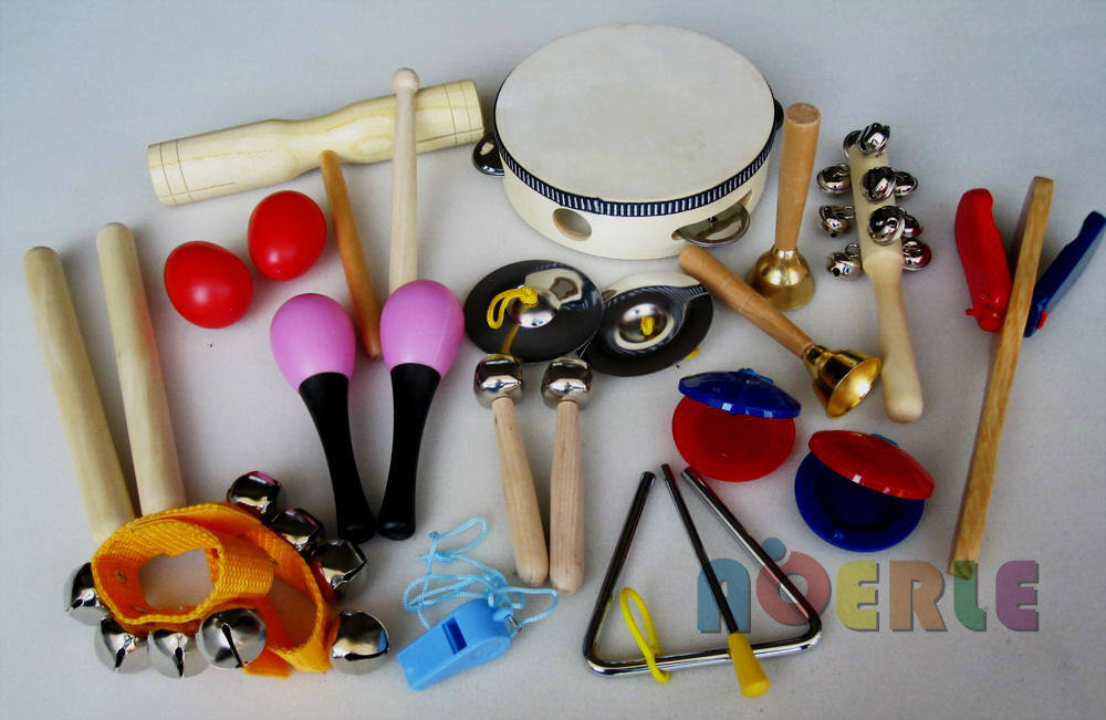 奥尔夫乐器组合套装14件儿童打击音乐器材东方爱婴早教亲子教具_7折