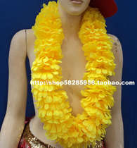 Hawaiian wreath encryption wreath large flower piece yellow length 1 m 2 hula dance accessories props