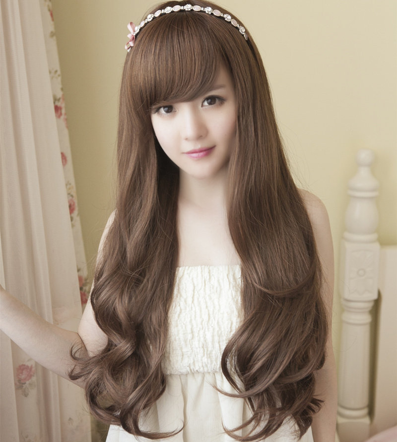 假发女大波浪长卷发圆脸 女士女生假发套中长卷发长假发长发头套