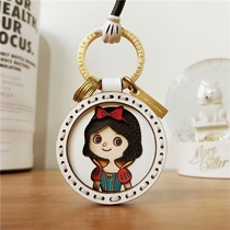 HULLY Snow White Original Handmade Car Keychain Creative Birthday Gift Girl Heart Tassel Pendant